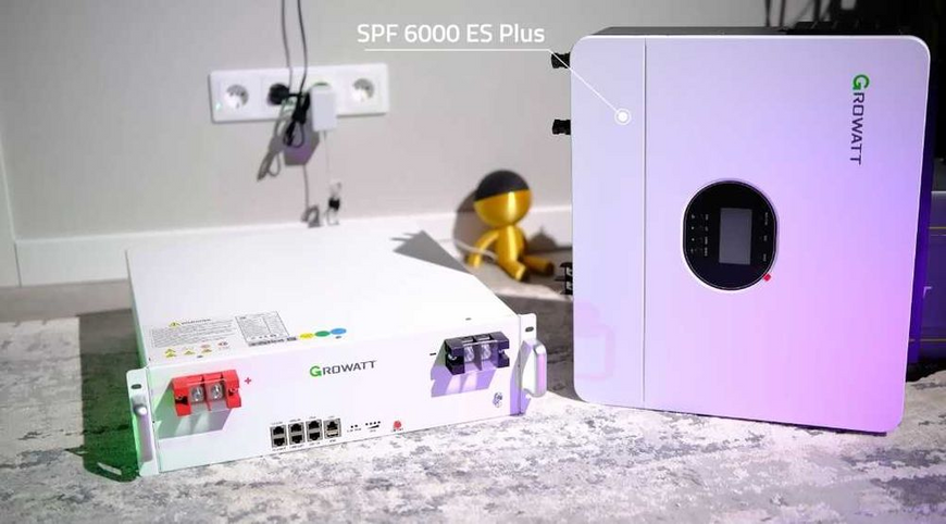 Інвертор+Аккумулятор Growatt 5kw АКБ, 6kw Інвертор 6758745 фото
