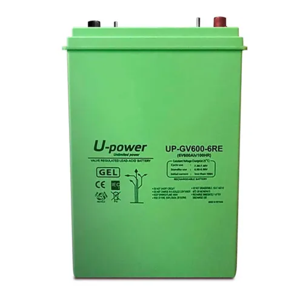 Акумуляторна гелева батарея U-Power GEL 600Ah C120 6V UP-GV600-6RE 49204711 фото