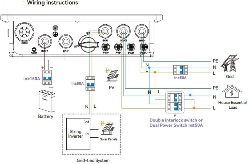 Гібридний сонячний інвертор (hybrid) LuxPower SNA-PRO-EU6.5K 3556455 фото