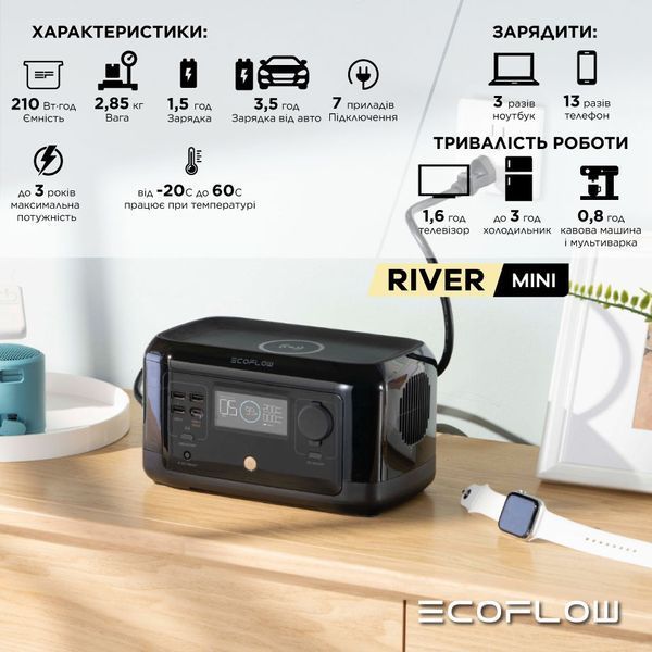 Зарядна станція EcoFlow RIVER mini (210 Вт&middot;год) RIVERMINI фото