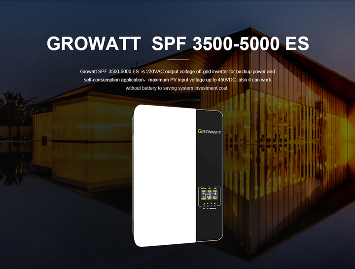 Гібридний сонячний інвертор (hybrid) Growatt SPF 5000ES Wi-Fi SPF5000ES фото