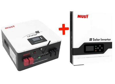 Комплект живлення Must PV18-3224VPM 24V 3.2kW + MUST LP1600-24200, 24v 0877356 фото